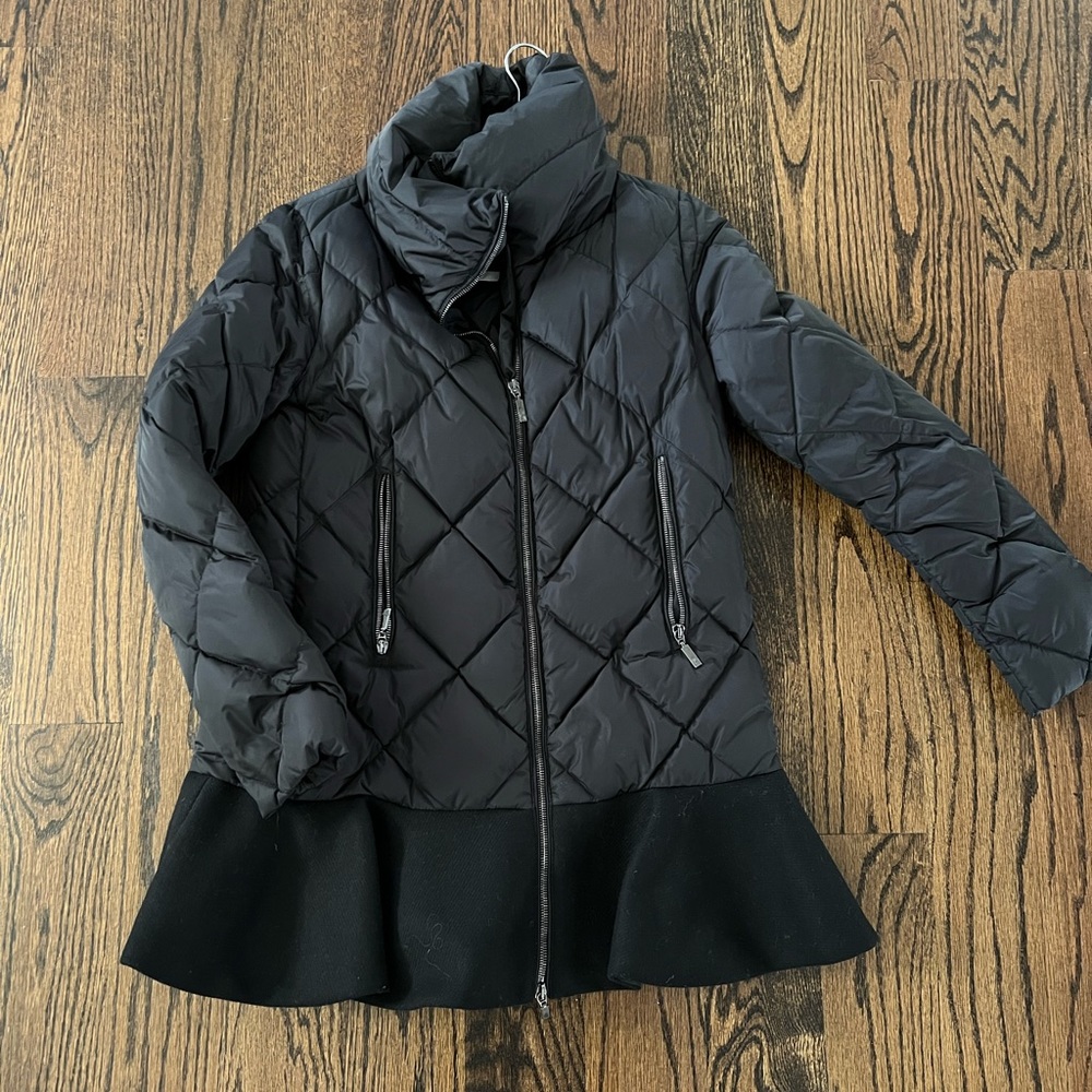 Women’s Moncler peplum high collar coat jacket